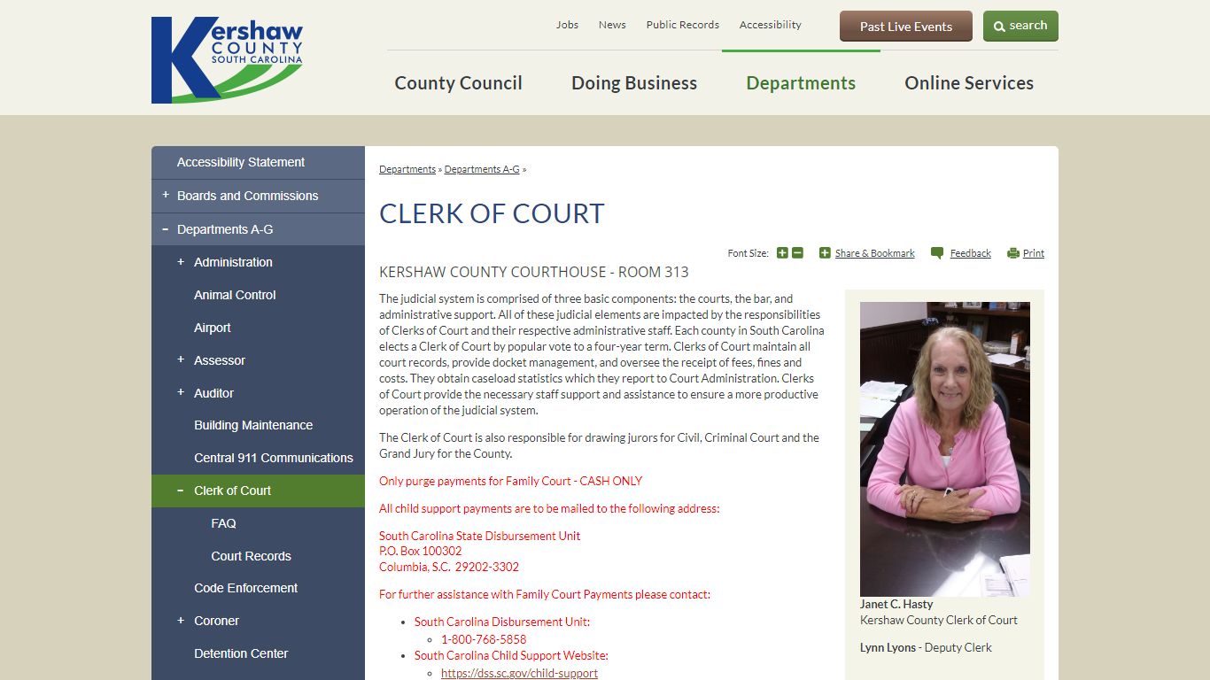 Clerk of Court | Kershaw County, SC